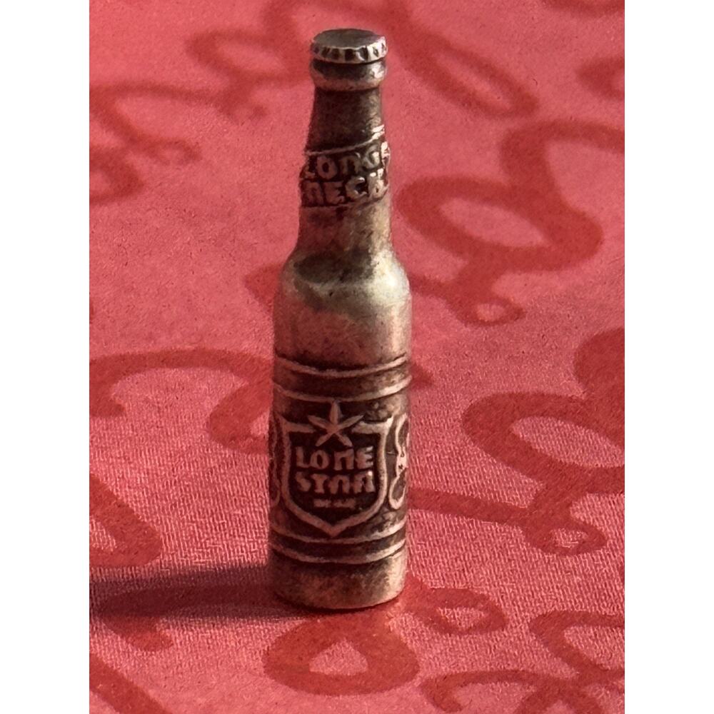 James Avery Retired RARE HTF Sterling Silver LONE STAR BEER BOTTLE Pin Charm